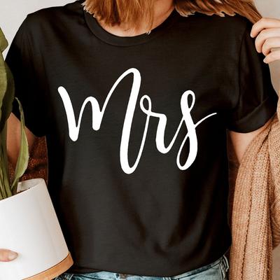 Mrs Bride Wife Wifey Honeymoon Wedding Party Gift Womens T-Shirts Tee Top  NED