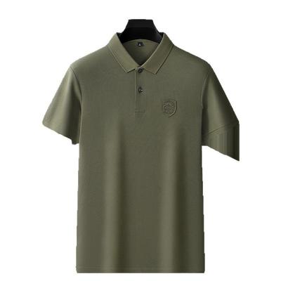 Letné pánske polo tričko s krátkym rukávom, vyšívané, ležérne, jednofarebné, s golierom, všestranné tričko