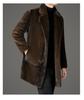 2025 Reversible Sable Fur Mid-Length Men's Coat: Winter Arrivals - Suit Collar, Warm Outerwear for Middle-Aged