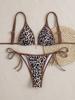 Neues Dreieck-Bikini-Set 2025 - Badeanzug mit Blumenprint, Push-Up & Brasilianischer Slip