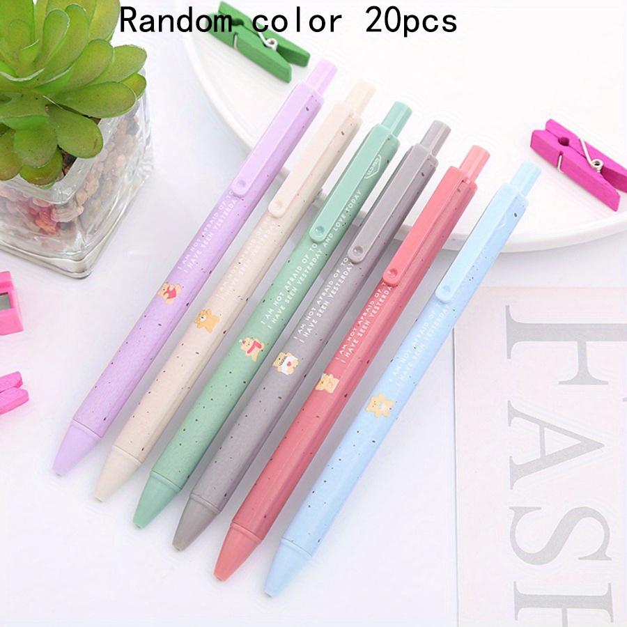 

Снова в школу сезон 20 шт 0,5 мм Мультяшный милый узор Медведь Мокко Выдвижная гелевая ручка, Прочный узор в горошек Студенческая вода Офисная канцелярия Random color 20pcs