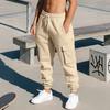 Men's Autumn and Winter American Overalls Multi-Pocket Casual Sports Cuffed Pants