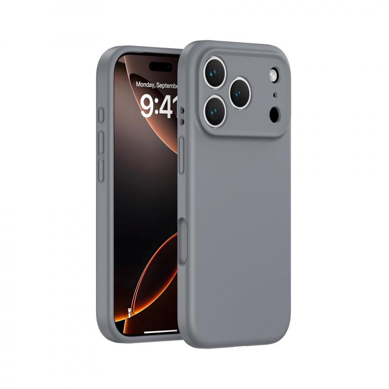 iPhone 17 Pro Max Liquid Silicone Case with Precise Cutouts & AI Button, Drop-Proof Design 16 Pro