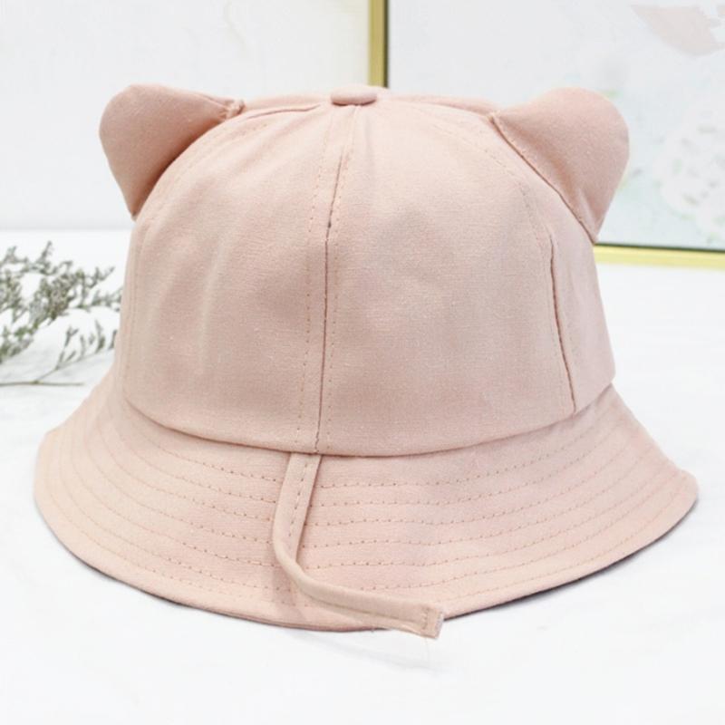 Cappello a secchiello in cotone con orecchie da gatto per adulti, cappello da pescatore per sport all'aperto, per guidare, andare in bicicletta, pescare, vacanze casual, cappello parasole