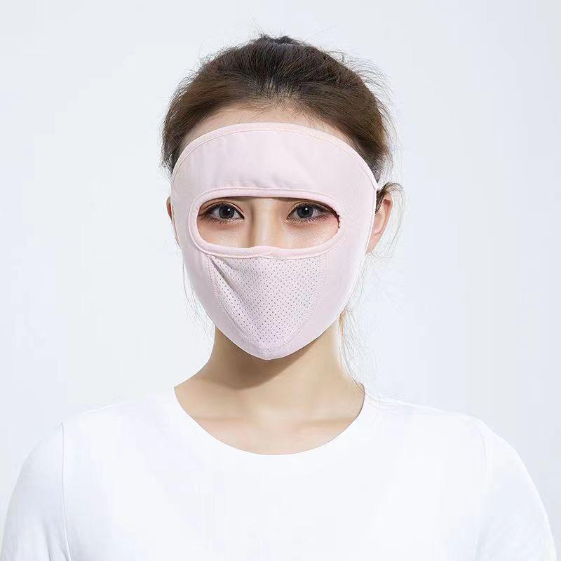 

Brim Sunscreen Facekini: Women s Breathable Full Face UV Protection Mask - UPF50+ Ice Silk Sunshade