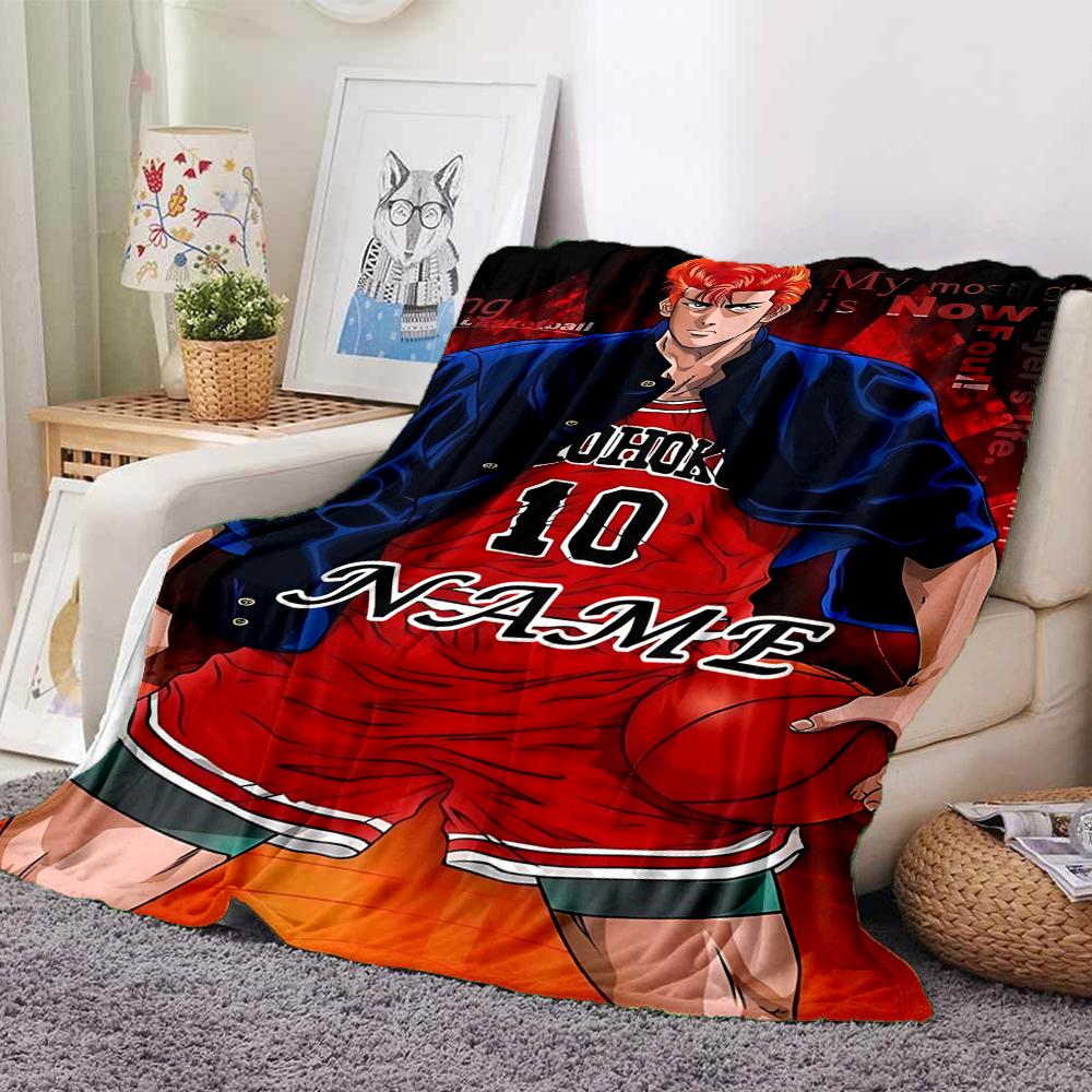 Custom 1pc Slam Dunk: Passion Blanket, Soft And Comfortable Blanket, Casual Warm, Camping Travel Blanket, Birthday Gift Q912169