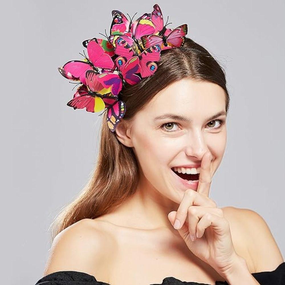 Butterfly Headbands Butterfly Headband Crown Halloween Costume Headpiece Bride Hair Accessories
