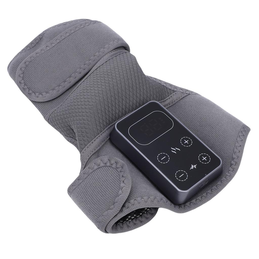 Cordless Knee Massager with Heat Re able Smart Heated Knee Wrap with 5 Temperature Settings 3 Vibration Modes for Elbow Gray