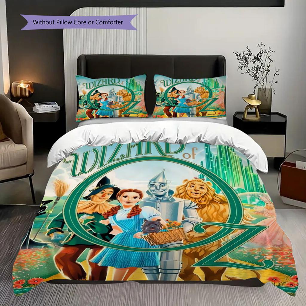 Magical Adventure Awaits Bedding (1 * duvet cover + 2 * pillowcase, without core) 2D Flat Christmas birthday gift Bedding set