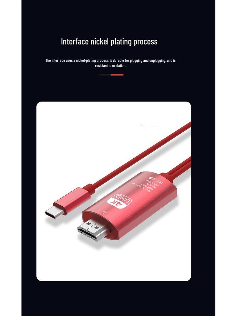 Type-C to HDTV Screen Mirroring Cable for Mobile Phones