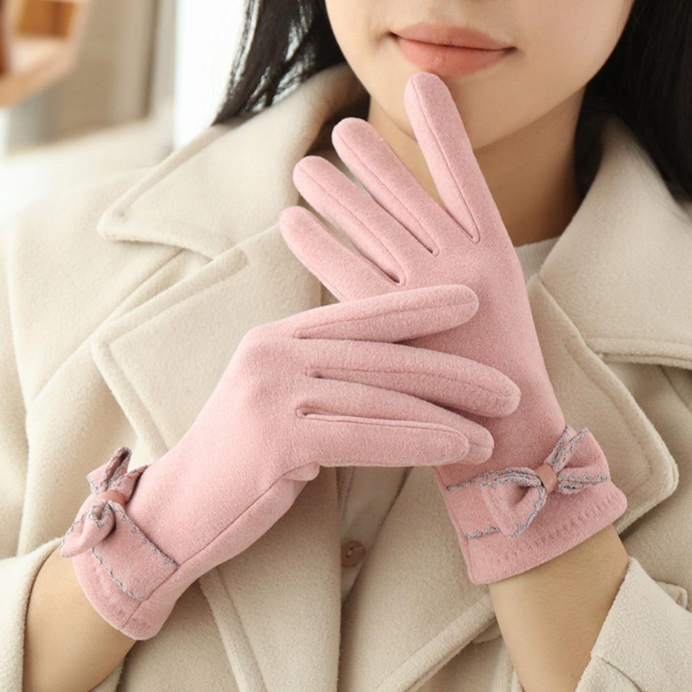 

Full Finger Touch Screen Gloves Warm Driving Mittens 2024 Skiing Gloves Cycling Driving Pink