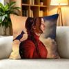 TThe Hunger Games Dystopian Survival Movie  Pillow Case Square DoubleSided Sofa Cushion Cover Bedroom Bedside Pillow