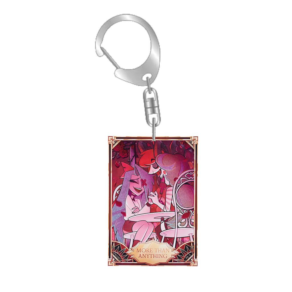 Anime Cartoons Acrylic Key Chain for Abel Peppermint 3 Vees Alastor Fat Nuggets Card Key Buckle Self-Made Student Bag Pendant