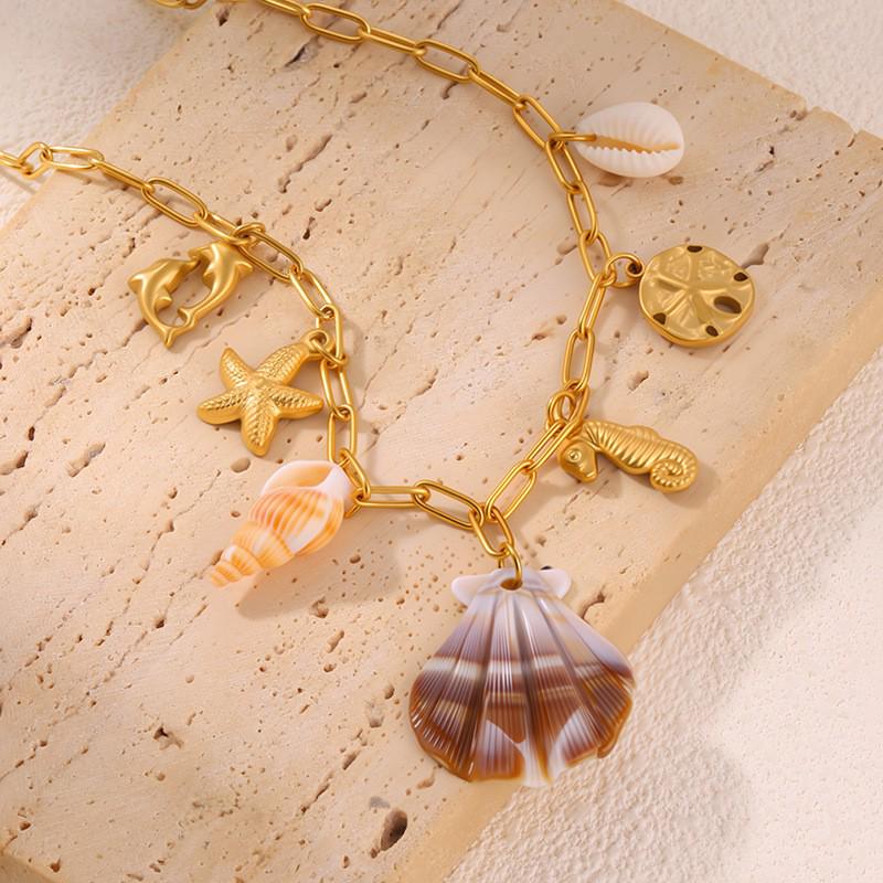 Seashell Niche Titanium Steel Necklace - Women's Fashion, Non-Fading Jewelry