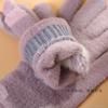 Explosive Cold-proof Adult Cute Bear Paw Jacquard Imitation Mink Knitting
