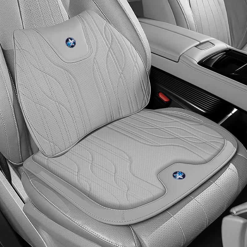 Venucia Car Neck and Lumbar Support Cushion - Memory Foam Comfort Headrest Pillow