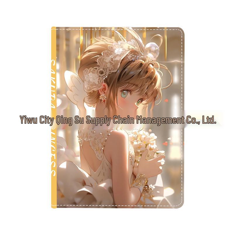 Sakura Anime Hardcover Notebook: B5 White Gauze, Cartoon Leather Cover Diary A-018