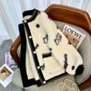 LJX 2024 Nuova Giacca Coreana Cappotto Invernale e Autunnale Maglione Lavorato a Maglia da Donna Cappotto Carino Cappotto Rilassato da Ragazza Affascinante Top Lavorato a Maglia da Donna Cappotto di Lusso in Peluche