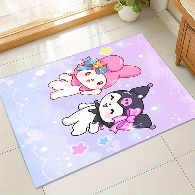 

1 шт. Коврик My Melody и Kuromi - Милый декор Kuromi для домашнего офиса, Уличный коврик, Идея для подарка Ideaz157 60cm by 90cm