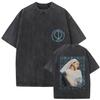 Vintage Washed Rosalia Lux Tour Print T Shirts Unisex Women Summer High Quality Aesthetic Oversized Cotton Tshirt Streetwear