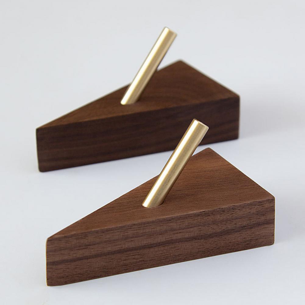 Holzsockel Metallhaken Dreieckiger Holzwandhaken Rustikaler Wandmontagehaken Kleiderständer für Hauseingang Wohnzimmer Kleiderhaken