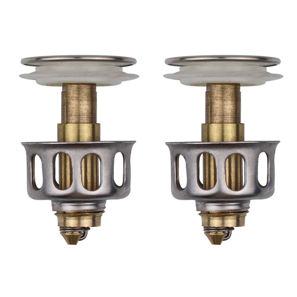 

2 шт. всплывающий фильтр для слива раковины, смеситель для ванны, душевая система, заглушка для волос для раковины, кухонные аксессуары для ванной комнаты, универсальные белый