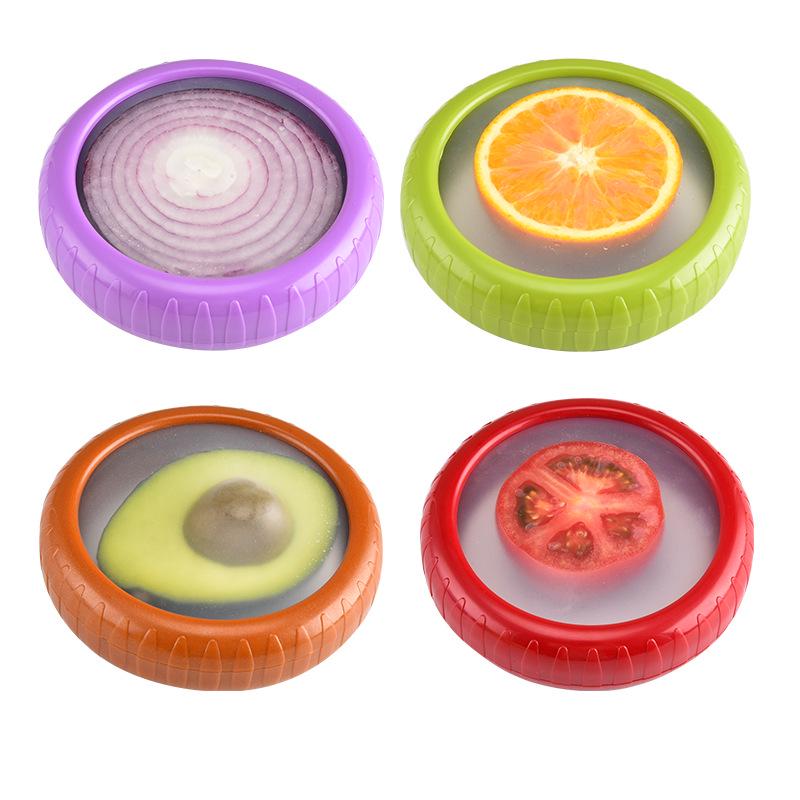 Dual-Sided Silicone Fresh-Keeping Box - Vegetable & Fruit Sealed Refrigerator Storage