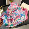 Luxury Fashion Print 70*70Cm Square Scarf Women Soft Satin Hairband Neckerchief Tie Female Headband Foulard Bag Ribbon