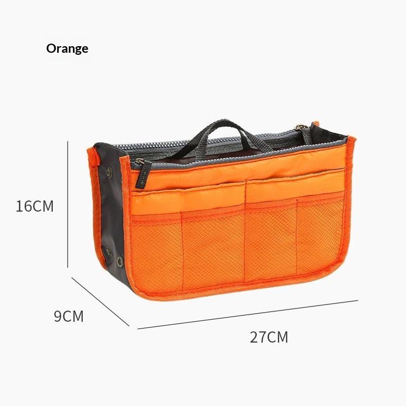 Borsa portaoggetti pieghevole multifunzionale N$ con doppia cerniera, grande capacità, organizer per riporre, borsa per la classificazione di trucchi e articoli da toeletta