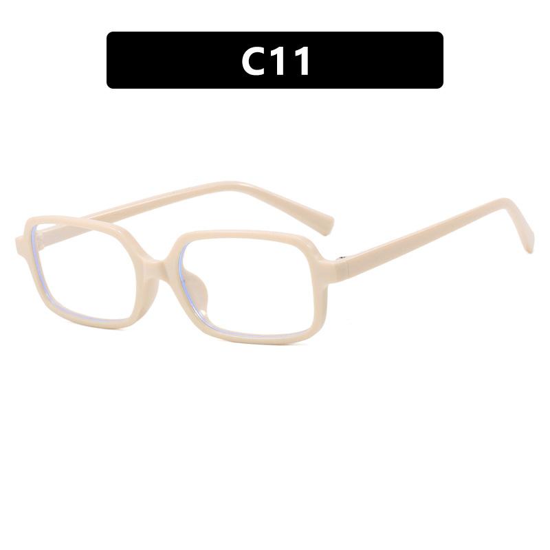 New Retro Square Small Frame Sunglasses Narrow Edge Sunshade Sunglasses for Women Simple Anti Blue Light Computer Eyeglasses