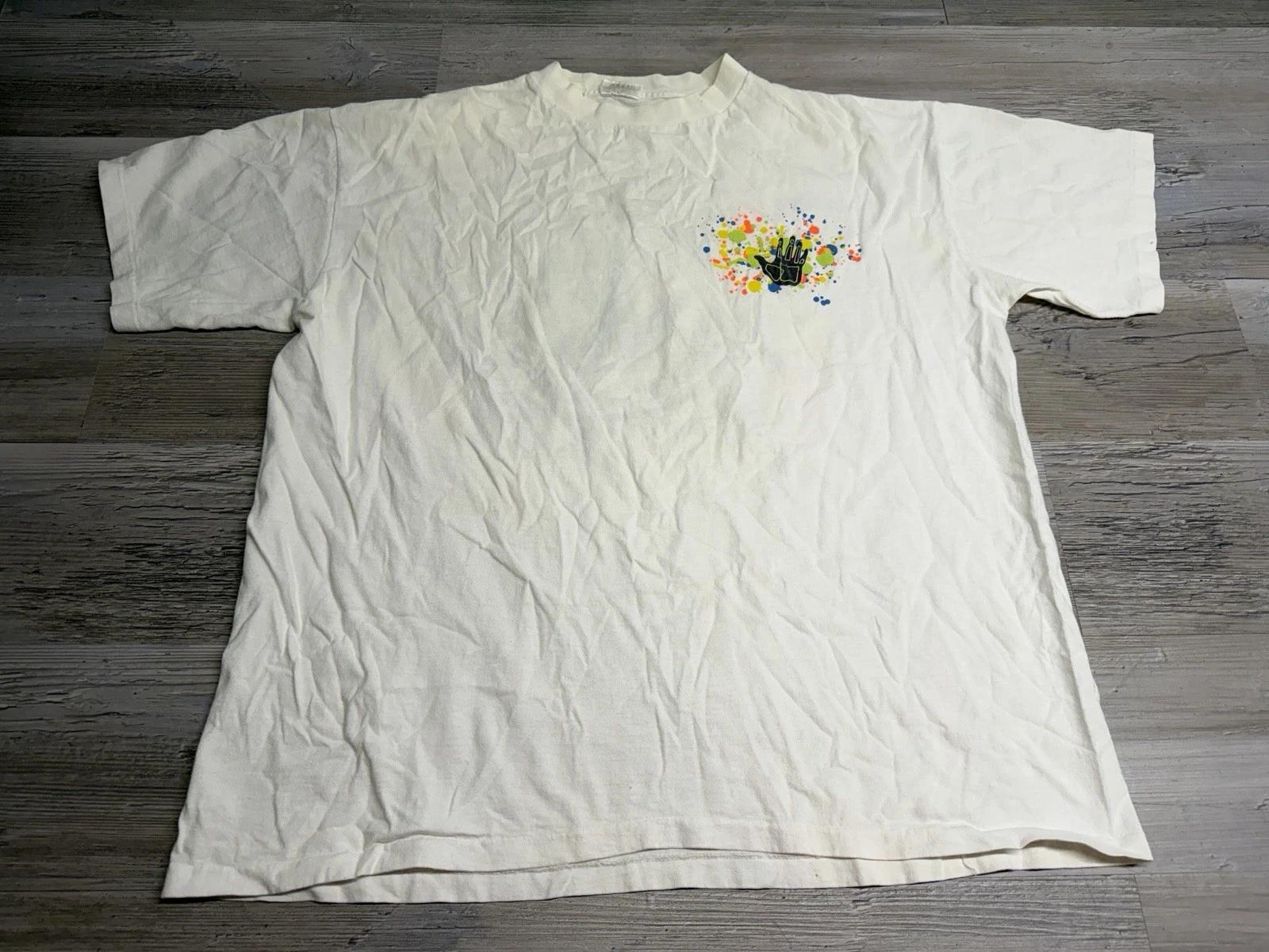 

Vintage Surf Wear Boho Skater 1990 Body Glove Neon Splatter Casual T-Shirt XL 2XL
