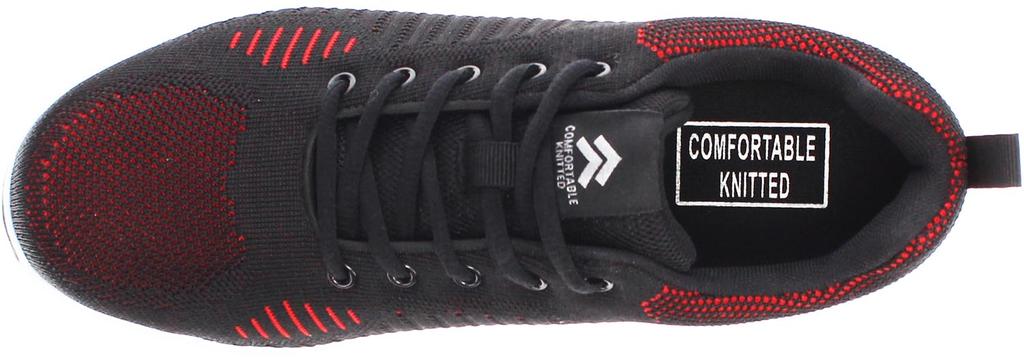 Otafuku Gloves Joe Maverick Knit Work Shoes with Steel Toe Black and Size 3E JW-395 Cap, Red, 28.0 cm,