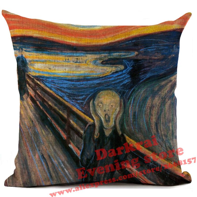 Mona Lisa Smile Art Cushion Cover Renaissance Oil Painting Style Decor Living Room Sofa Throw Pillows Home Decoration Pillowcase