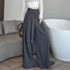 Women's 2026 Spring Strappy Blazer High-Waist Wide-Leg Drape Pants
