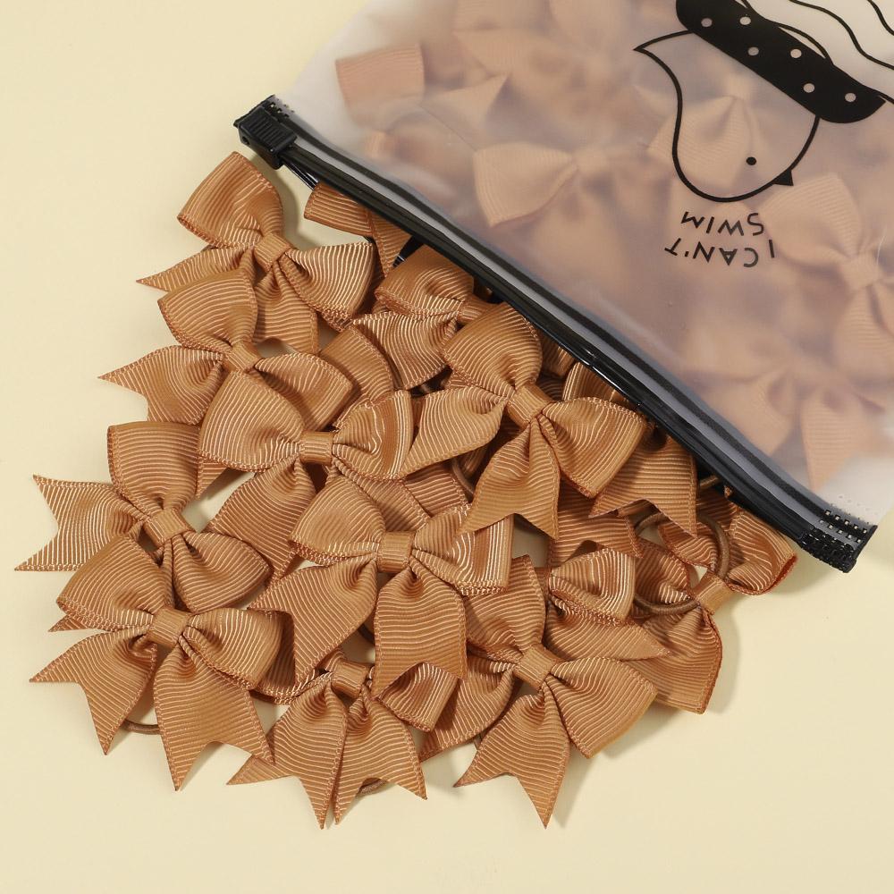 5Pcs/lot Grosgrain Ribbon Pigtail Hair Bows Elastic Hair Ties Hair Bands Holders Baby Hair Accessories for Baby Girls Infants