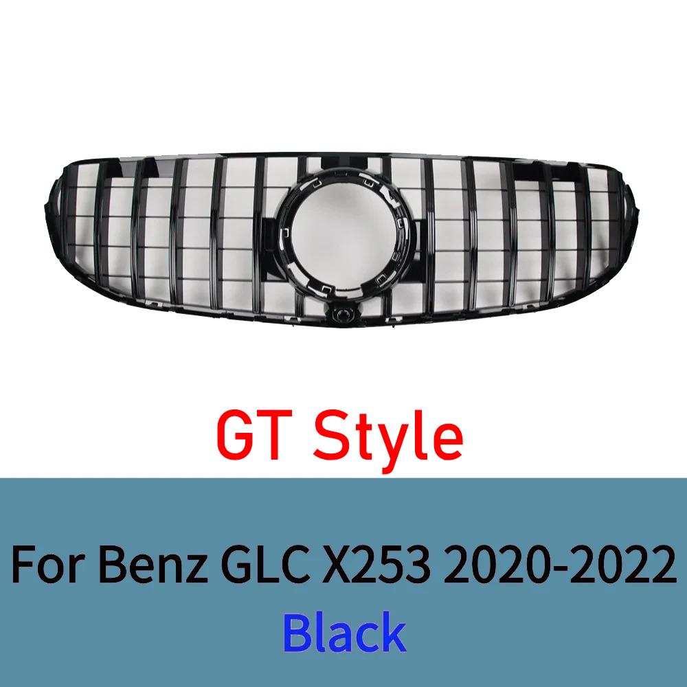 For Mercedes GLC X253 2020-2025 Front Bumper Grille Black Diamond Mesh Grill Panel Accessories GLC200 GLC220 GLC300 AMG Style