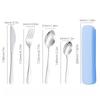 Portable Tableware Spoon Fork Four-piece Set Household Student Tableware Set Fit Outdoor Tableware Cutlery Set4