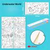 1VOLUME  huge graffiti painting paper creative hand-colored canvas can be attached to the wall without dirty wall children's graffiti painting roll