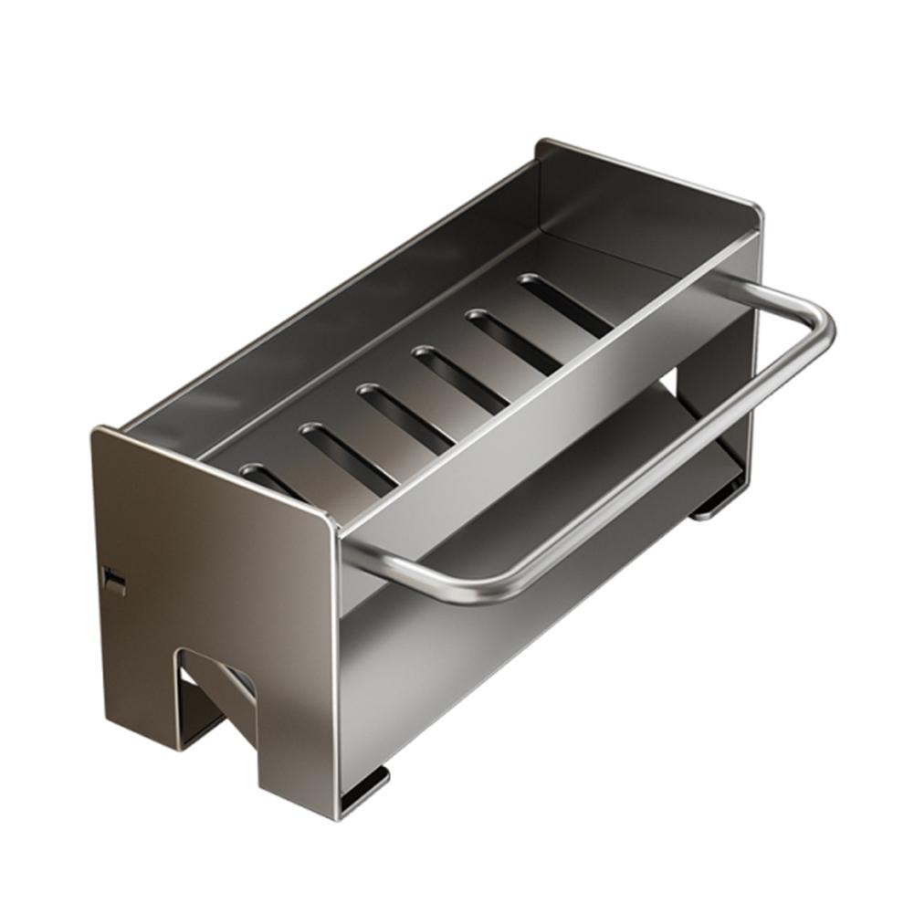 Sink Caddy Organizer Soap Dispenser Organizer Rustproof Kitchen Storage Rack Multi-Function Self-Drainage for Kitchen Bathroom