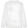Calvin Klein Loose Fit Letter Casual Comfortable Round Neck Long Sleeve T-Shirt Unisex Tops Bright-White J327339-YAF