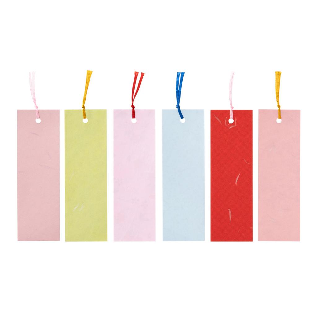 Kawasumi Washi Yuzen Washi Lesezeichen Kirschblüten-Design Schablonengefärbt (6 Blätter) -