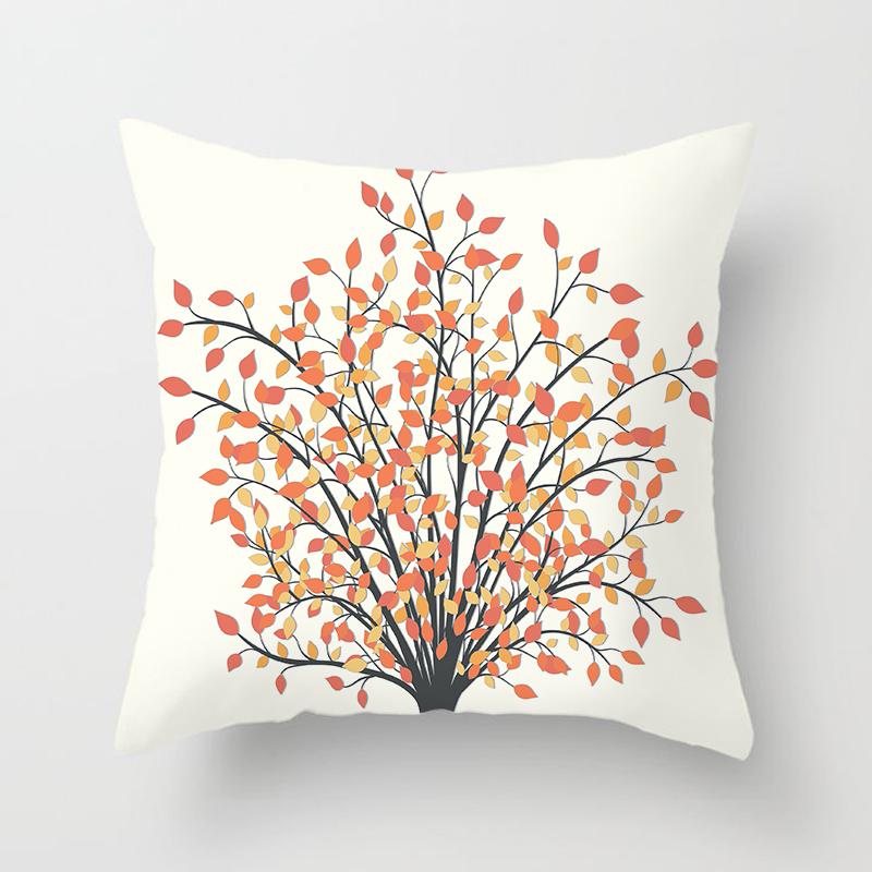 Love Tree Square Pillowcase Car Sofa Office Chair Pillowcase Simple Home Decor Ornaments