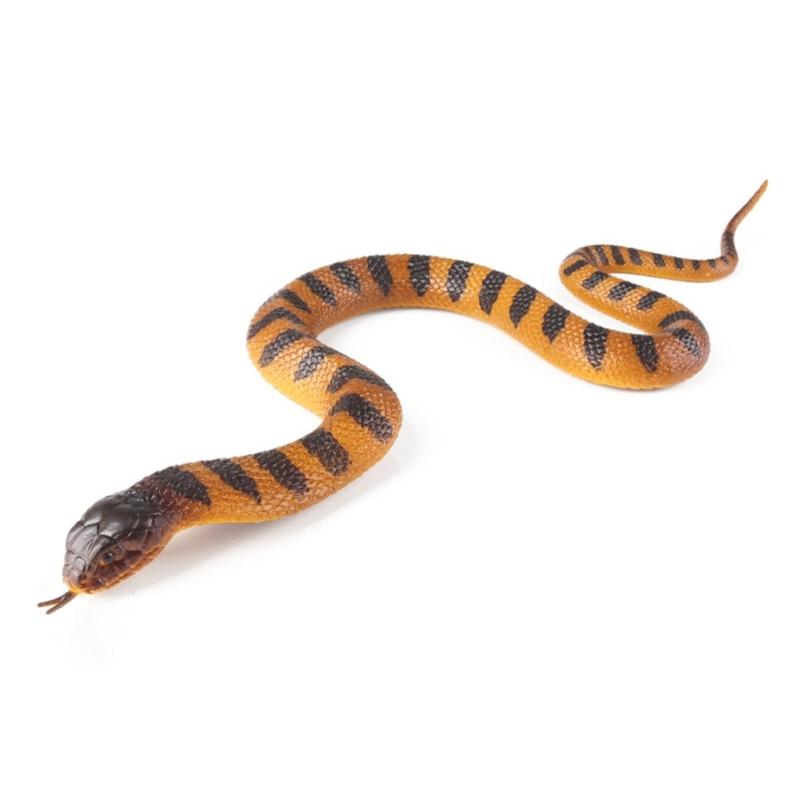 Weiches Gummischlangenmodell Realistisches Schlangen-Actionfigur-Spielzeug Solide Schlangenfigur für Halloween-Streich und Stressabbau