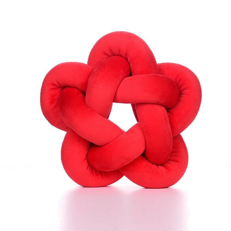Cotton Hand Knot Back Cushions Cozy Car Lumbar Waist Back Pillow Home Decor Sofa Seat Cushion Soft Office Hand Rest Pillows