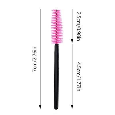 50 Stück Einweg-Wimpernbürsten Wimpernverlängerungs-Werkzeuge Augenbrauenbürste Mascara-Stäbchen Applikator Wimpern Kosmetik Schwarz