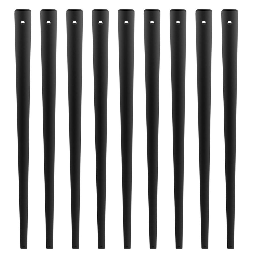 Staircase Metal Balusters, 820x25x5mm Flat Aluminum Alloy Decorative Banister Spindles, 51 Pack Deck Baluster with Screws, Classic Hollow Deck Railing