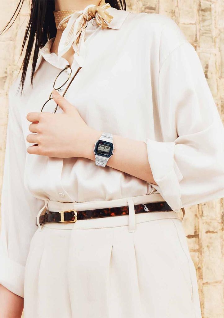 Casio Casio Collection Silberne Uhr, A158WA-1JH, Herren