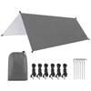 Outdoor Shelter 300cm Camping Tent Tarp Rain Fly with Spikes Nylon Rope for Waterproof and Windproof Protection during Camping