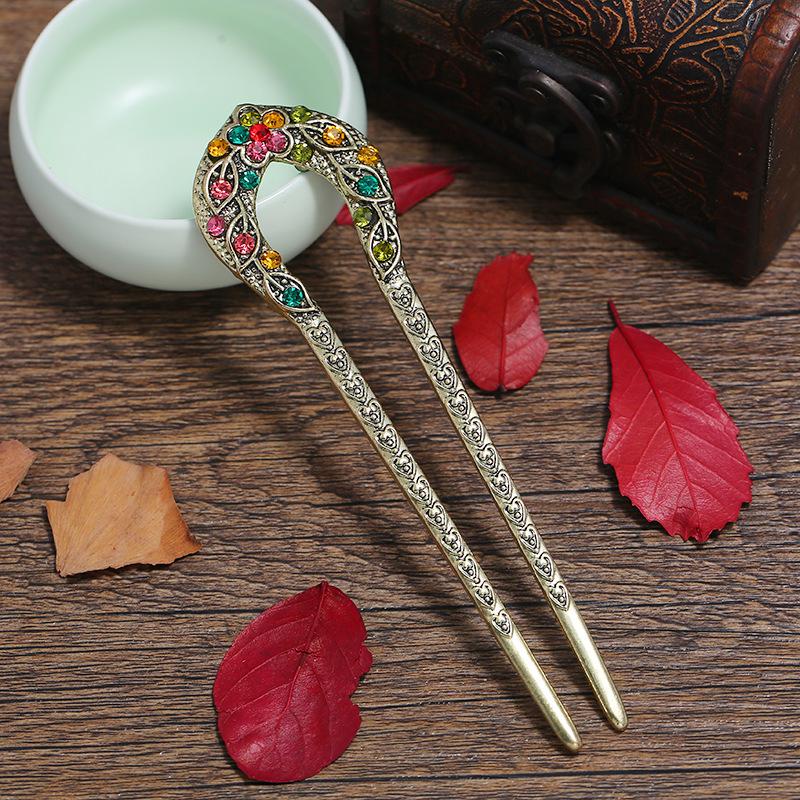 

Classical and simple cheongsam U-shaped hairpin, daily versatile retro hairpin, disc hairpin, ancient Hanfu hair accessories for women