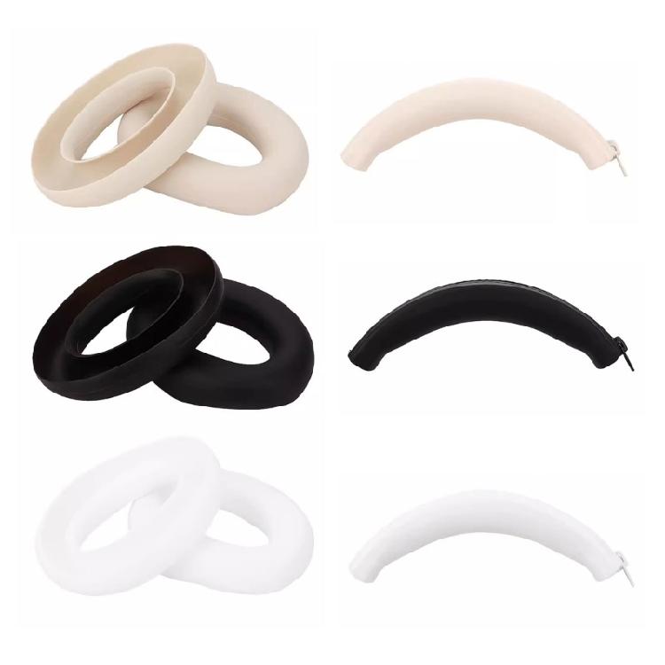 Silicone Earpads Ear Pad Sponges Cushions Head Beam Cover Replacement for Life Q20i Headphones